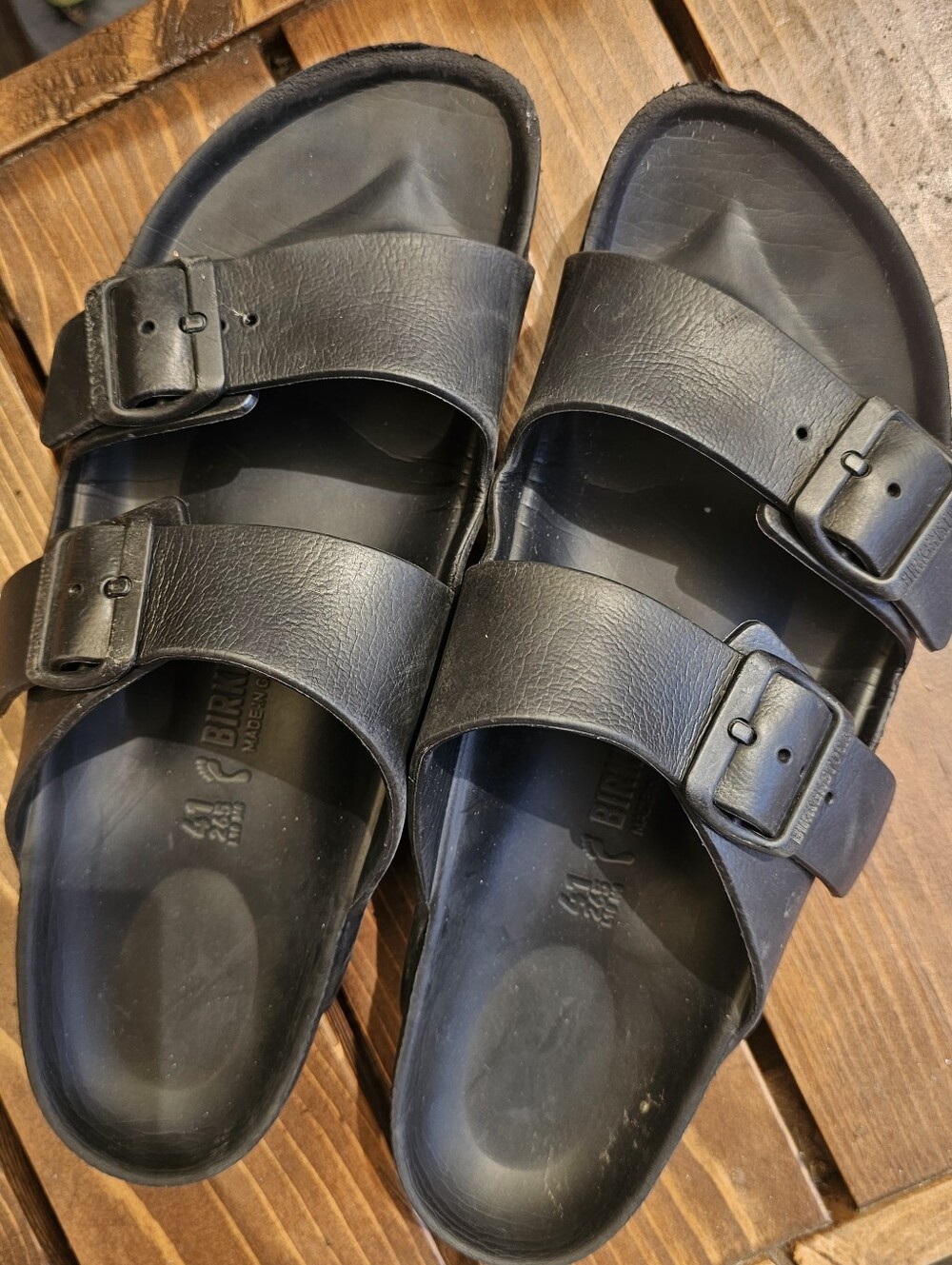 Birkenstock Arizona EVA Sandals Black EU 41 Narrow Women's 10-10.5 Men's 8-8.5
